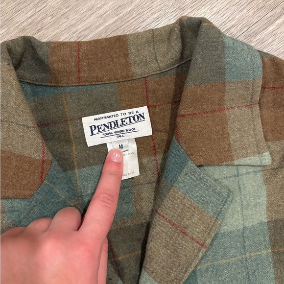 Pendleton Green and Brown Plaid Wool Jacket - Picture 5 of 5